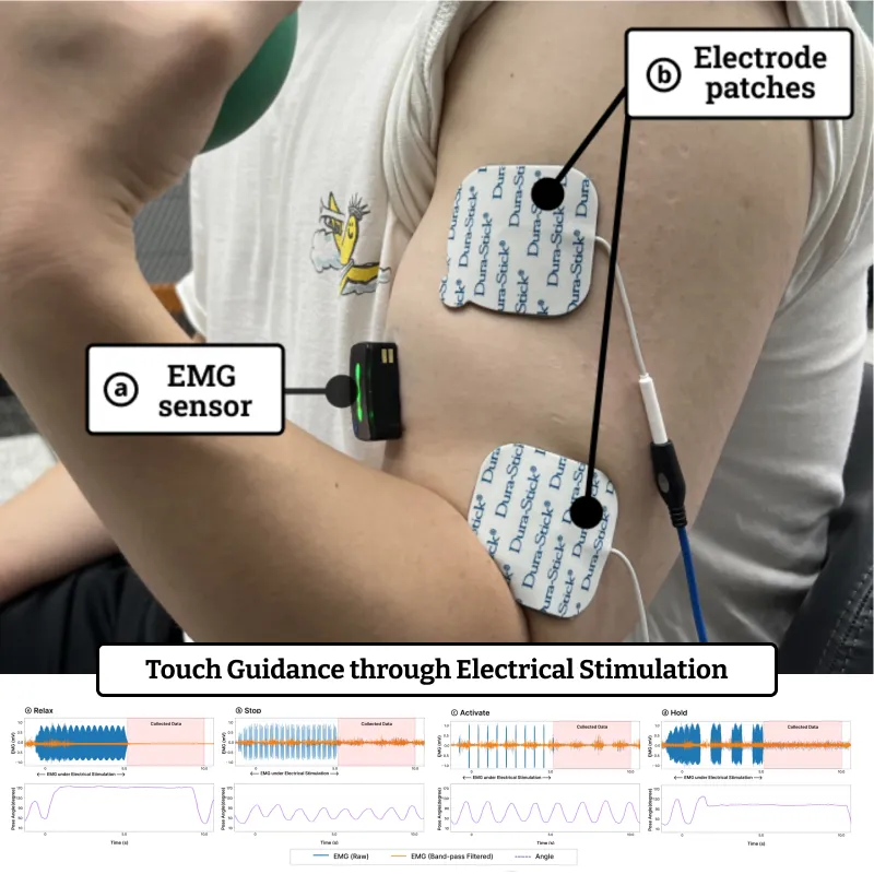 TingleTouch electrical stimulation guidance during weight training
